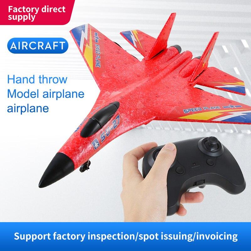 RC Aircraft SU27 Plane - 2.4G Radio Control Glider Remote Controlled Fighter Plane Foam Airplane Model Toys for Children Boys - RCDrone