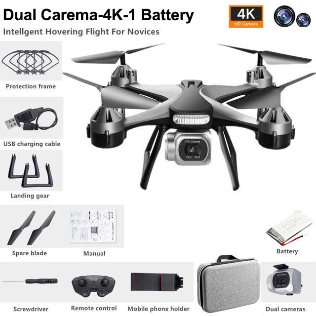 KBDFA JC801 Drone - HD Professional Drone 4K Dual Camera RC Helicopter Drones Aerial Photography Four Wing Dron WIFI Christmas Toy Gifts - RCDrone