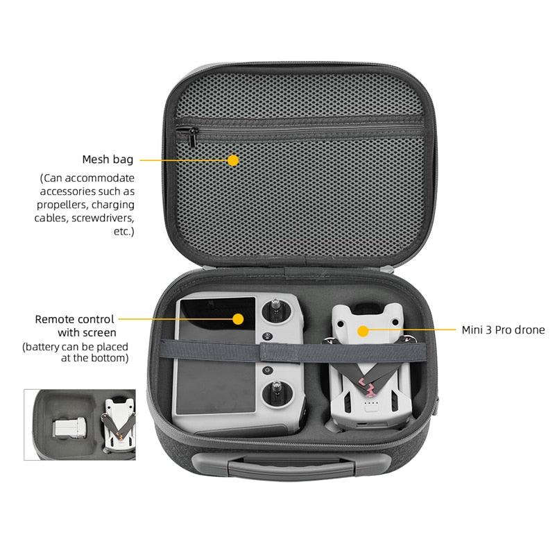Storage Bag for DJI MINI 3 PRO - Shoulder Bag Backpack Travel Drone Body Remote Control RC-N1/DJI RC Carrying Case Accessories - RCDrone