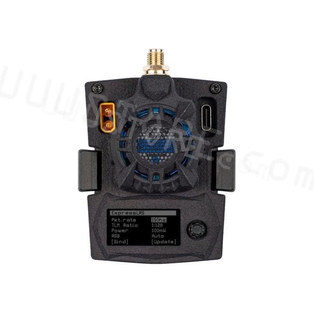 BETAFPV ELRS Micro TX Module - 2.4G 1W Black Version Backpack Built-in Cooling Fan Heat Sink for ELRS 2.4G RX OpenTX Transmitter - RCDrone