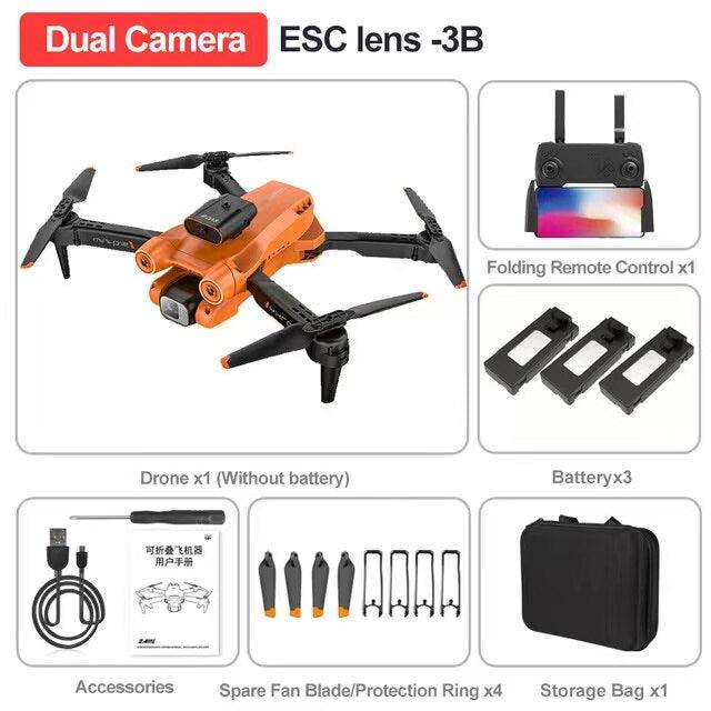 P12 Drone - Obstacle Avoidance Folding 4K HD Drone Optical Flow Quadcopter HD Aerial Photography RC Aircraft Kids Toys Gifts - RCDrone