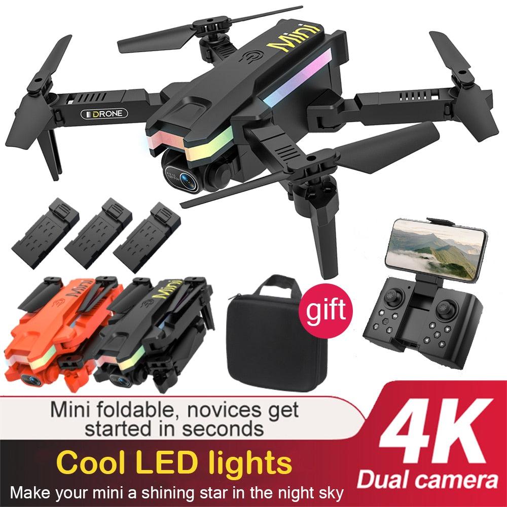 XT8 RC Mini Drone - 2023 New 4K Dual HD Camera Video Shooting Led Dron ...