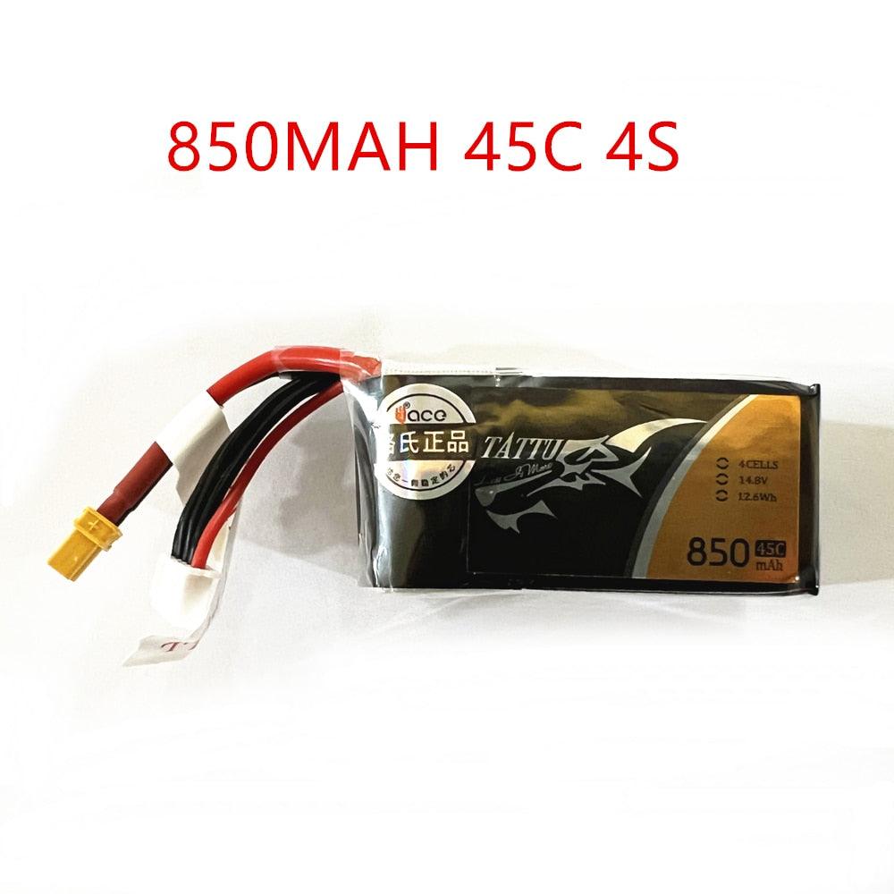 Ace Tattu LiPo Rechargeable Battery 850mAh 75C 45C 3S 4S 1P for RC FPV Racing Drone Quadcopter - RCDrone
