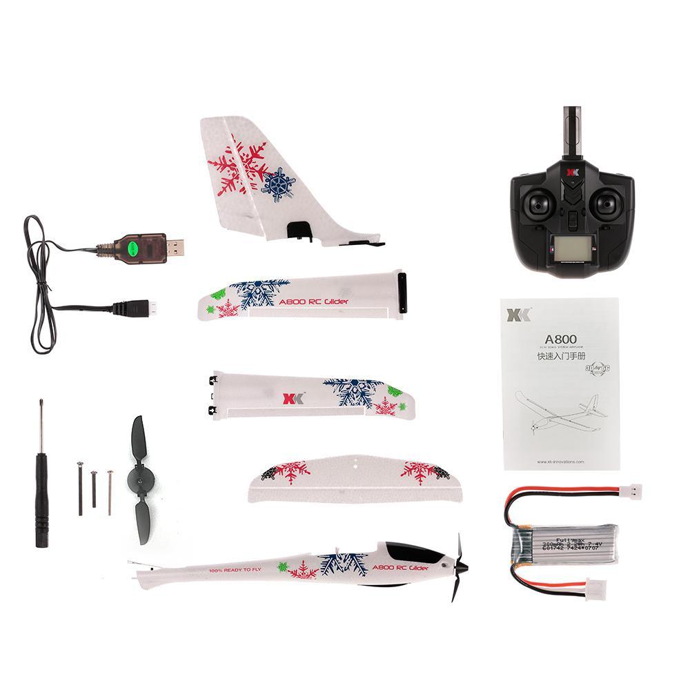 Wltoys XK A800 4CH 3D/6G System RC Airplane Remote Control Assembly Gliders with 2.4G Transmitter Compatible Futaba RTF Glider - RCDrone