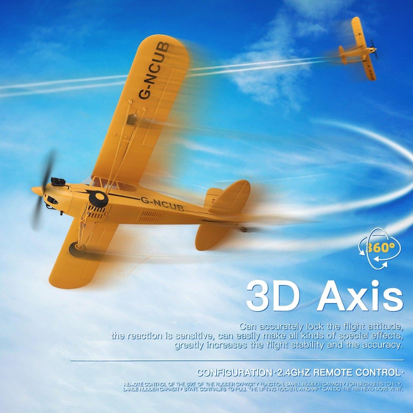 A160 RC Airplane - Outdoor Foam Fiexd Airplane 3D/6G 1406 Brushless Motor 2.4GHz 4CH Remote Control Airplane - RCDrone