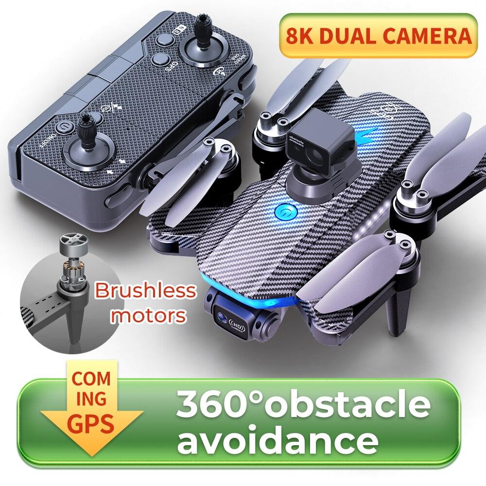 HJ90 PRO GPS Drone - 8K HD Dual HD Camera Obstacle Avoidance Flighting Time 35Min 5G WIFI FPV Foldable Quadcopter RC Dron Gifts Professional Camera Drone - RCDrone