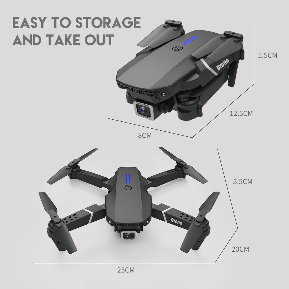 KBDFA E88 Pro Drone - 4K HD WIFI FPV Drone 1080P Camera Height Hold RC Foldable Quadcopter Dron Rc Helicopter Drone Gift Toy - RCDrone