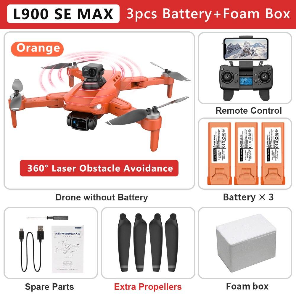 L900 SE MAX Drone - 4K HD ESC Camera 360 Obstacle Avoidance Brushless Motor GPS 5G WIFI Upgraded of L900 PRO SE Dron RC Quadcopter Professional Camera Drone - RCDrone