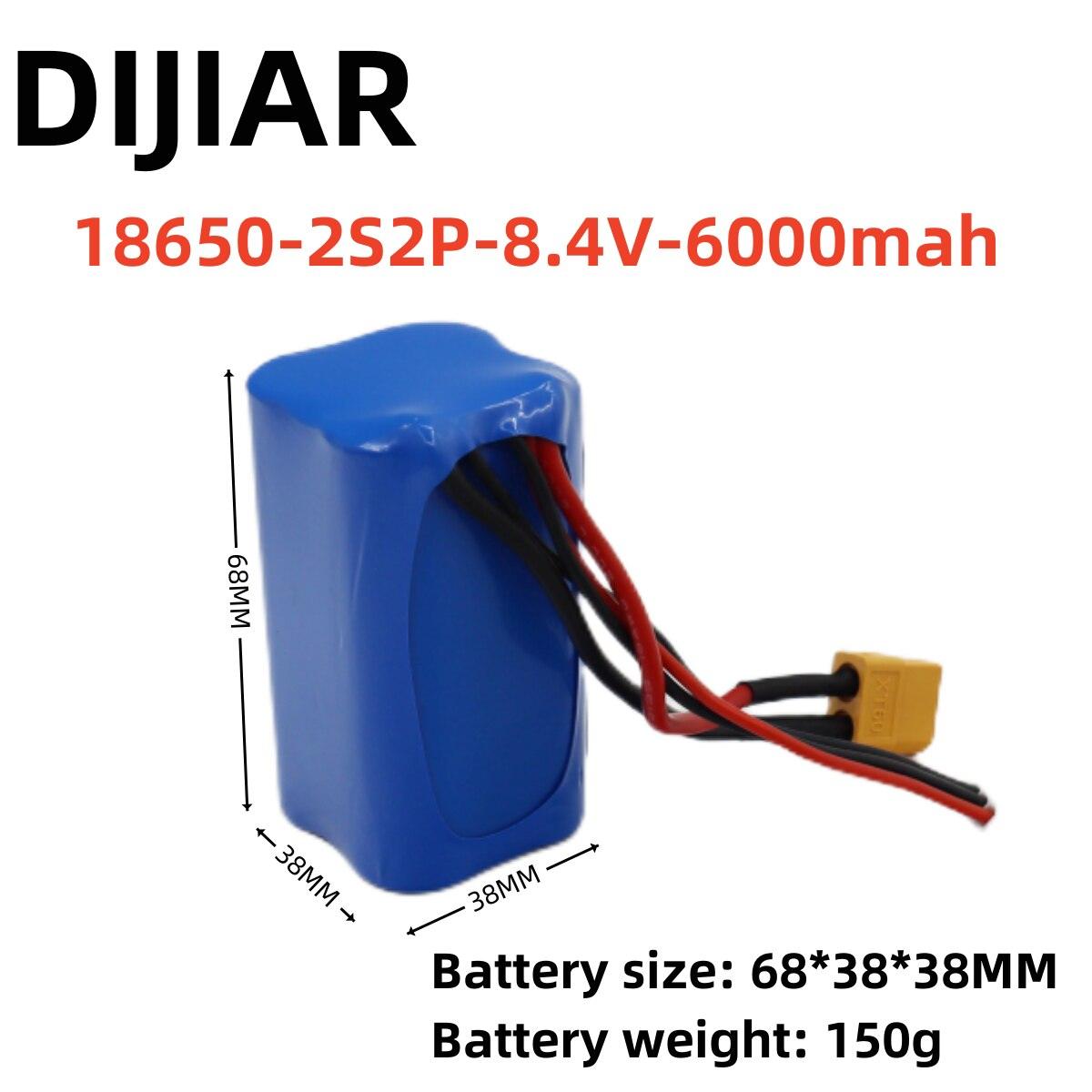 7.4V 6000mAh 18650 lipo battery For Udi U12A Syma S033g Q1 H100 H101 H102 H103 FT009 rc boats model parts EL-3P/T Plug/3P /XT60 - RCDrone