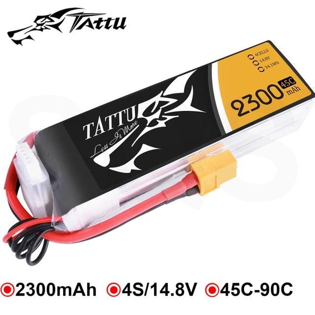 1pc Tattu Lipo Battery 2300mAh Lipo 3S 4S 11.1V 14.8V 45C XT60 Plug FPV Drone Power for FPV Frame RC Helicopter Plane Car - RCDrone