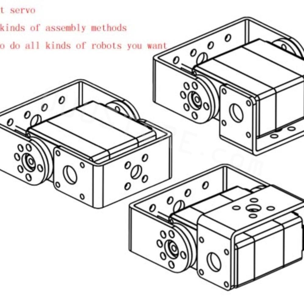 2PCS RDS3225 Servo 25kg metal gear digital servo arduino servo for Makeflyeasy Fighter RC Airplane Makeflyeasy Freeman - RCDrone
