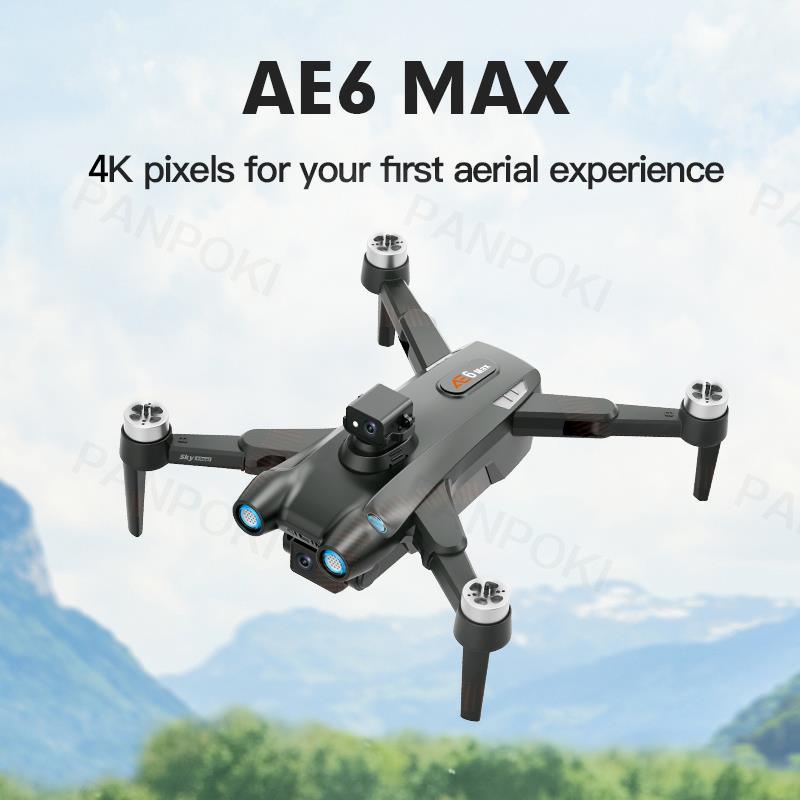 AE6 Max Drone - 4k Profesional GPS 2KM Quadcopter with 5G Camera TransmissIion Wifi FPV drone helicoptero Toys for Boys Professional Camera Drone - RCDrone