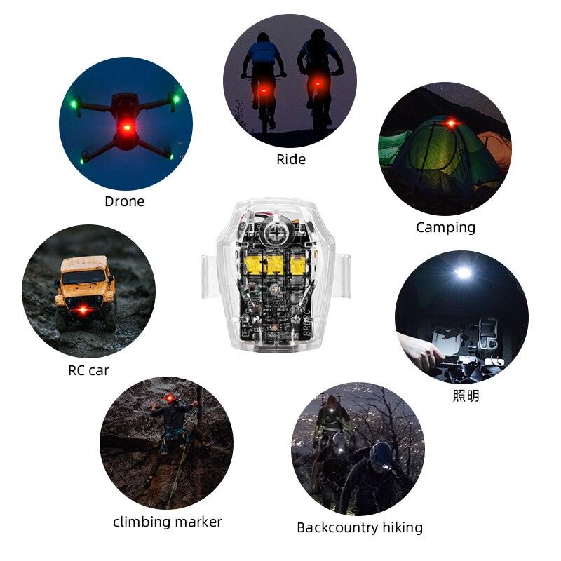 LED Strobe Light Warning Light for DJI AVATA/DJI Mini 3 Pro Drone Anti-collision Signal Light Signal Indicator Motorcycle Bicycle - RCDrone