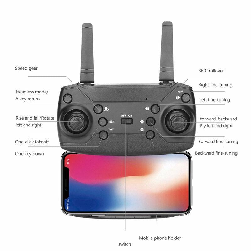 XYRC K3 Mini Drone - 4k HD Wide-Angle Dual Camera WIFI Fpv Air Pressure Altitude Hold Foldable Quadcopter RC Dron Gifts - RCDrone