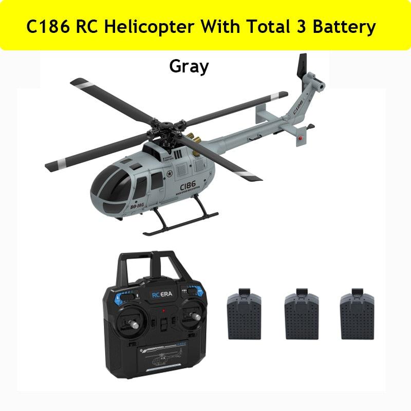 C186 RC Helicopter - 2.4G 4 propellers 6 axis electronic gyroscope for stabilization, air pressure for height vs C127 RC Drone - RCDrone