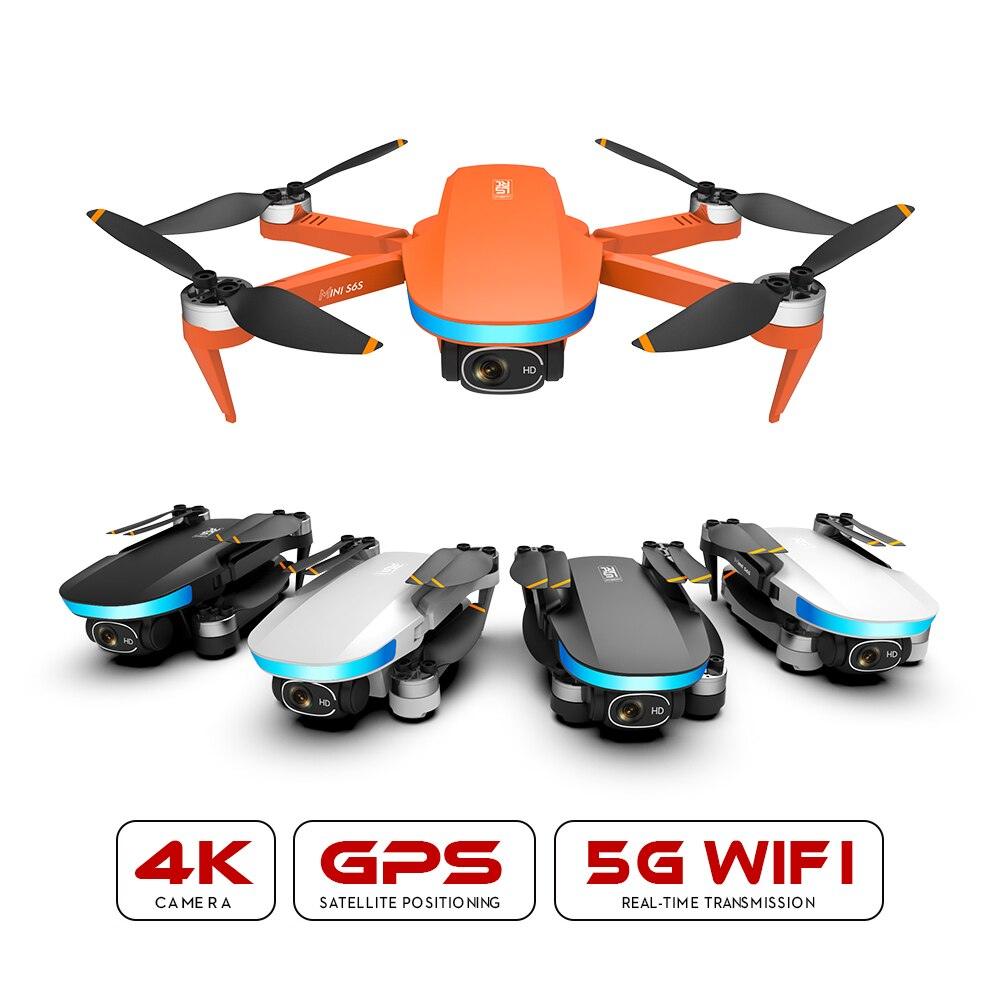 S6S Mini GPS Drone - 4K HD Professinal Dual HD EIS Camera 5G Wifi Light Flow Brushless Folding Quadcopter RC Helicopter Toys Professional Camera Drone - RCDrone