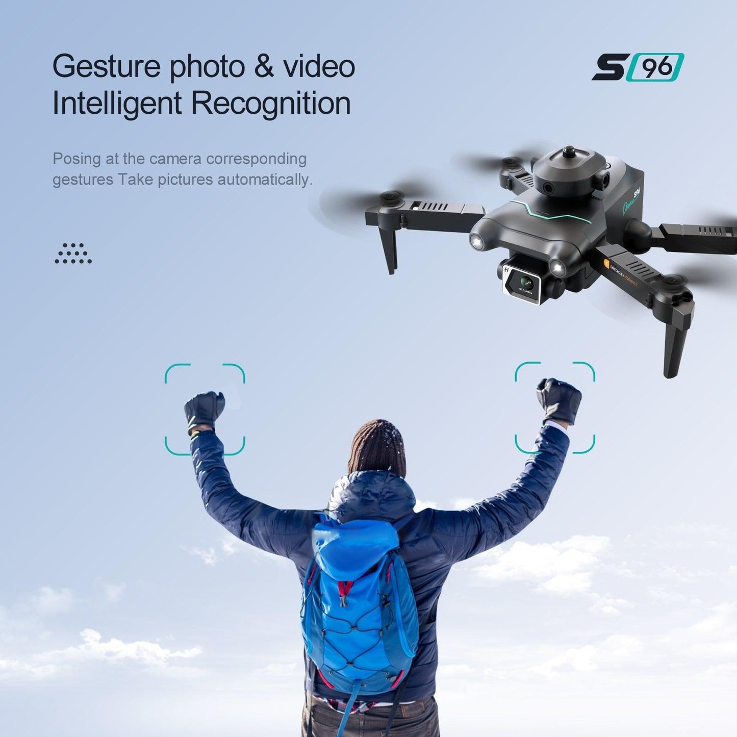 S96 Mini Drone - 2023 New FPV WIFI 4k Camera Dron Remote Control Helicopter Camera Drones Quadcopter with Storage Box indoor toys - RCDrone