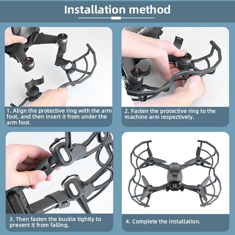 5328S Propeller Guard for DJI FPV Combo - Quick Release Propeller protector Props Wing Fan Cover for DJI FPV Drone Accessories - RCDrone