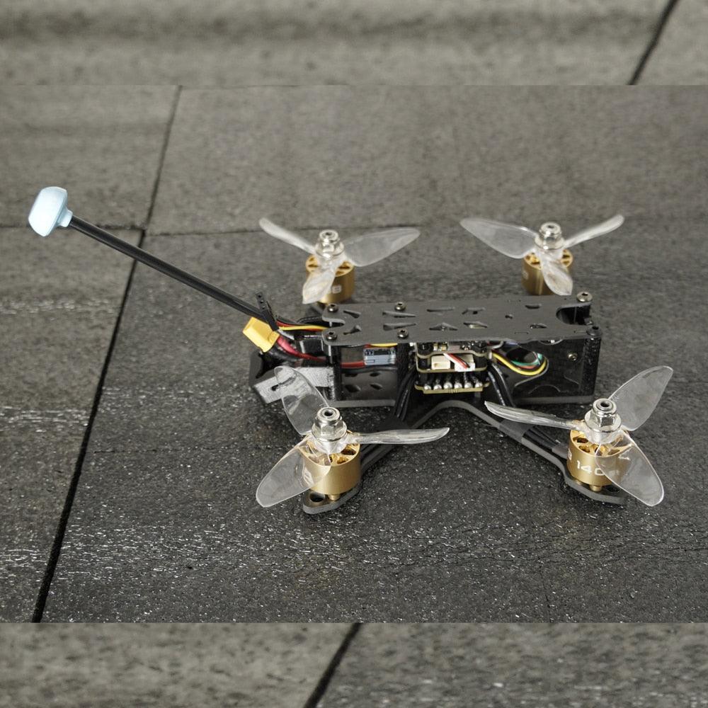 Tcmmrc Gold Martian 140 - 3-Inch FPV Racing Drone Kit Radio Control Toys Professional Quadcopter with Long Antenna - RCDrone