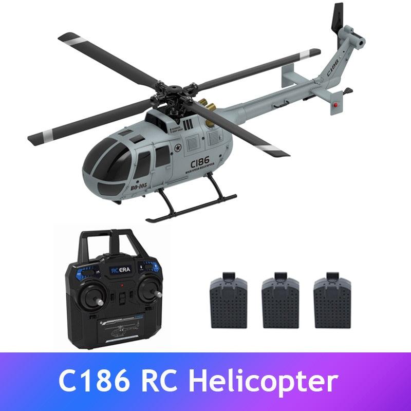 Hélicoptère RC à 4 canaux 2,4 G avec gyroscope à 6 axes avec hauteur fixe,  hélicoptère télécommandé pour adultes en plein air facile à voler
