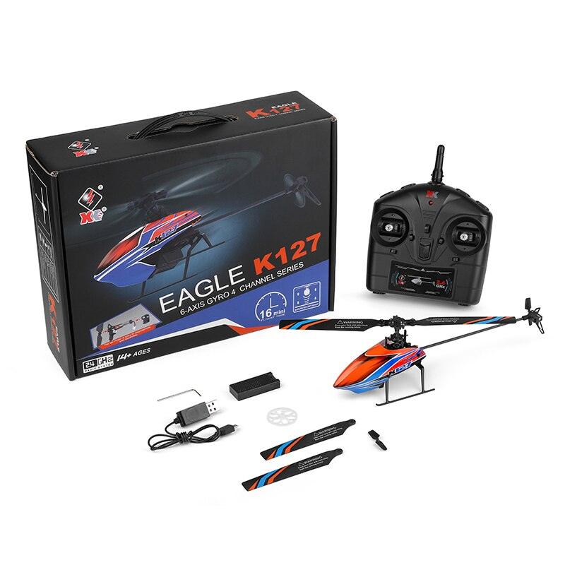 WLtoys K127 Helicopter - 2.4Ghz 4CH 6-Aixs Gyroscope Single Blade Propellor Gyro Mini RC Helicotper For Kids Gift RC Toys v911 - RCDrone