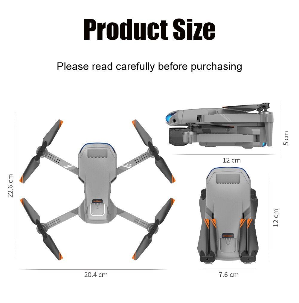 XT9 Mini Drone - 4K Double Camera FPV Drone Smart Obstacle Avoidance Drones Foldable Optical Flow RC Helicopter Toy - RCDrone