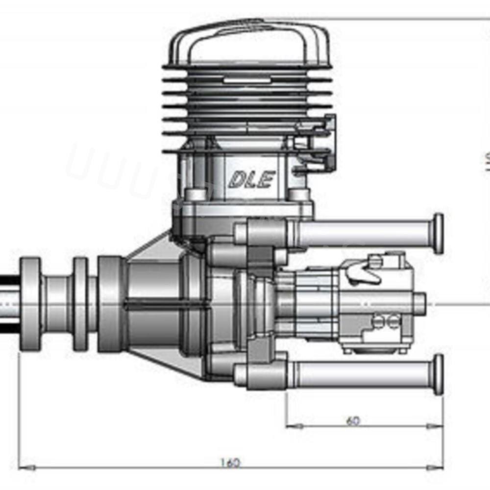 New DLE Gasoline Engine DLE35RA Rear Exhaust 35CC For RC Plane Fixed Wing Modle - RCDrone