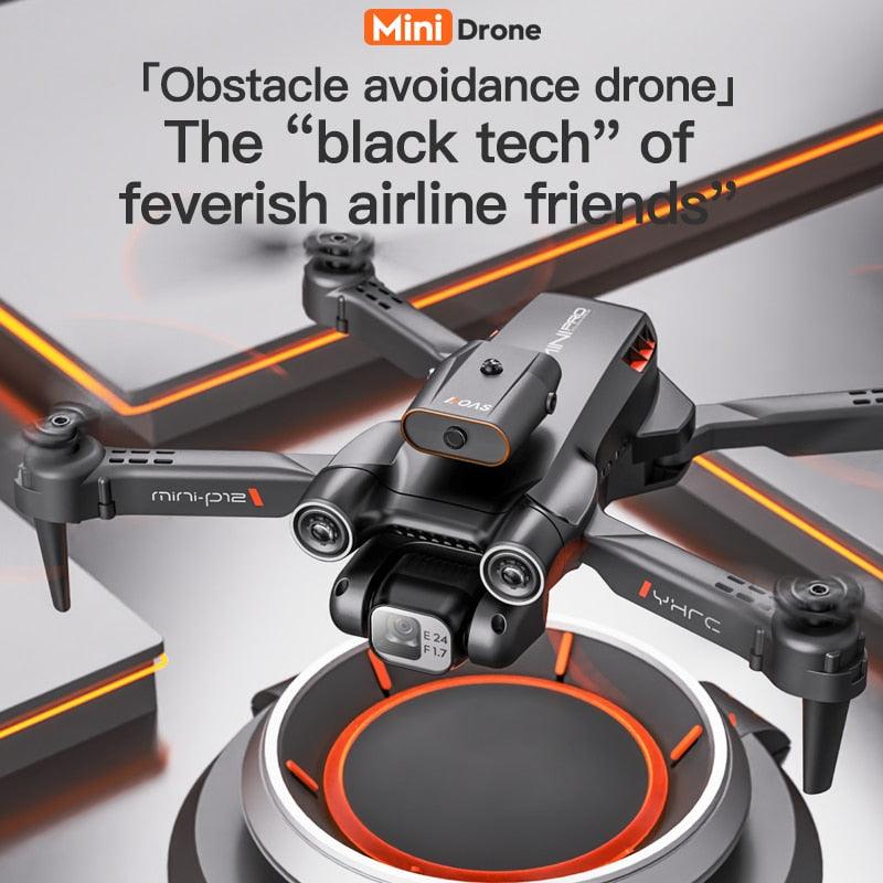 P12 Drone - Obstacle Avoidance Folding 4K HD Drone Optical Flow Quadcopter HD Aerial Photography RC Aircraft Kids Toys Gifts - RCDrone