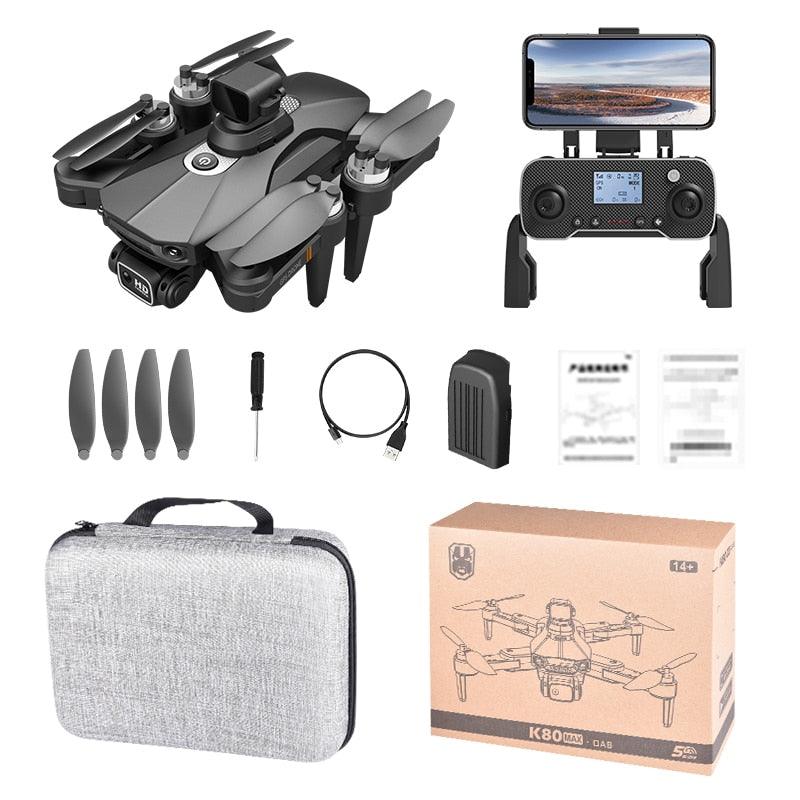 K80 PRO MAX Drone - GPS 5G EIS 4K HD Dual HD Camera Professional Aerial Photography Brushless Motor Foldable Quadcopter RC Distance Professional Camera Drone - RCDrone
