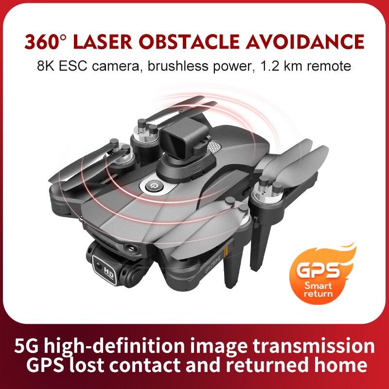 XYRC K80 PRO MAX GPS Drone - 4K Professional 8K Dual HD Camera Laser Obstacle Avoidance Brushless Folding Quadcopter RC Helicopter - RCDrone
