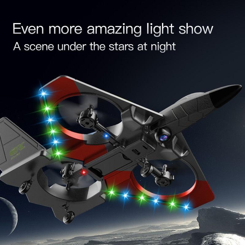 V27 Rc Foam Plane - with 4K Camera Aircraft Glider Radio Control Helicopter EPP Foam Remote Controlled Airplane Toys for Boys Kids - RCDrone