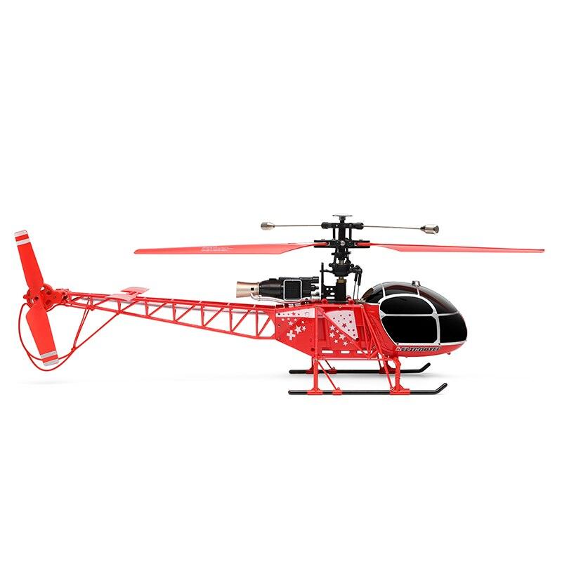 Wltoys XK V915-A RC Helicopter RTF 2.4G 4CH Double Brush Motor Fixed Height Outdoor Aircraft Hobby Professional Drone Adult Gift - RCDrone