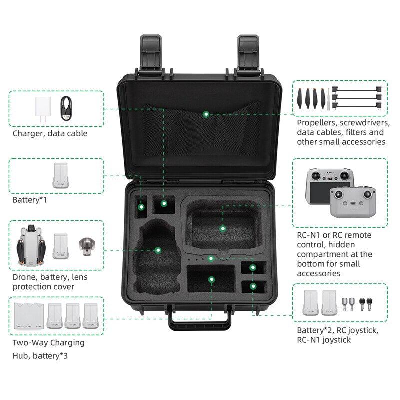 Portable Storage Case for DJI Mini 3 PRO Hard Shell Carrying Box Waterproof Suitcase Explosion-proof Case Controller Accessories - RCDrone