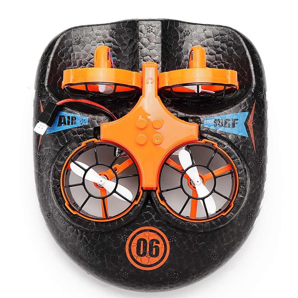 Eachine E016F - 3-in-1 EPP Flying Air Boat Land Driving Mode Detachable RC Drone Quadcopter RC Boat RC Car For kid Gift - RCDrone