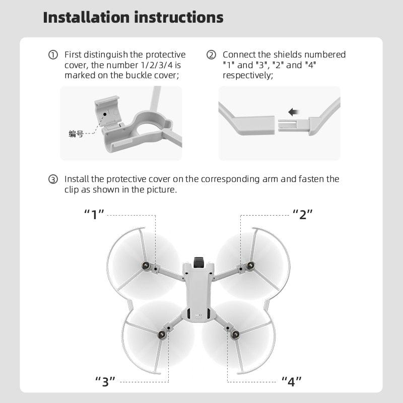 Propeller Protector Guard for DJI MINI 3 PRO Drone - Light Weight Propellers Props Blade Wing Fan Cover Cage Drone Accessories - RCDrone