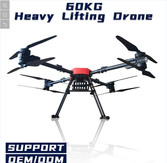 HZH Y50 60KG Heavy Lifting Drone - RC Cargo Delivery Uav 60 Kg Payload Dron 4 Axis 8-Rotor Transport Drone for Industrial Use