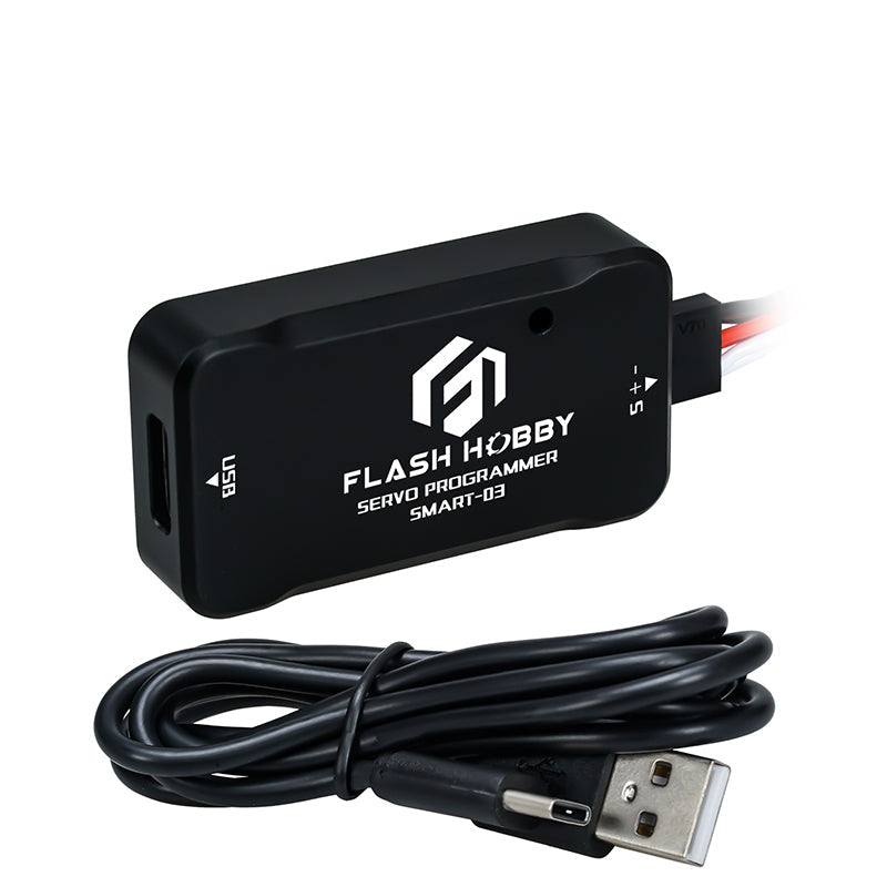 Flashhobby SMART-03 servo programmer with USB cable and servo lead connection port