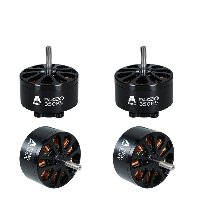 Flashhobby Arthur A5220 Brushless Motor, Set of four Flashhobby Arthur A5220 350KV brushless outrunner motors with threaded shafts and black housings