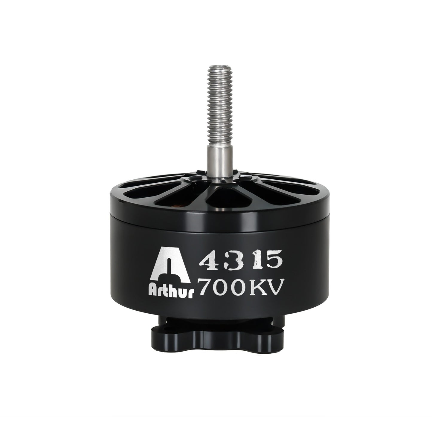Flashhobby A4315 700KV Brushless Motor, Flashhobby A4315 700KV brushless outrunner motor with black housing and threaded shaft, labeled “A4315 700KV”