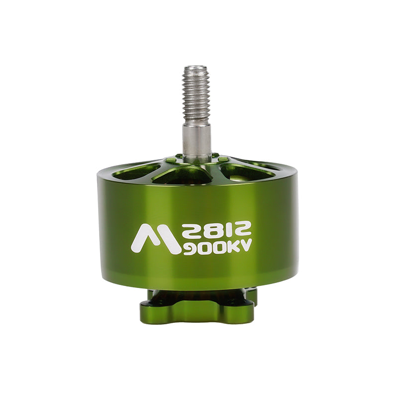 Flashhobby Mars 2812 900KV BLDC Motor, Flashhobby Mars 2812 900KV brushless motor with green aluminum housing and threaded output shaft