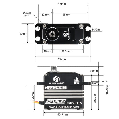 سروو میکرو Flashhobby FH-BLS4079MED با قدرت ۷۹ کیلوگرم و ولتاژ ۸.۴ ولت