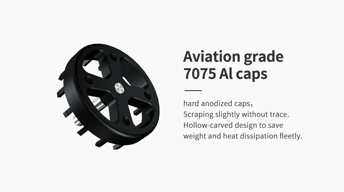 aviation grade 7075 Al caps hard anodized caps, Scraping slightly without trace: