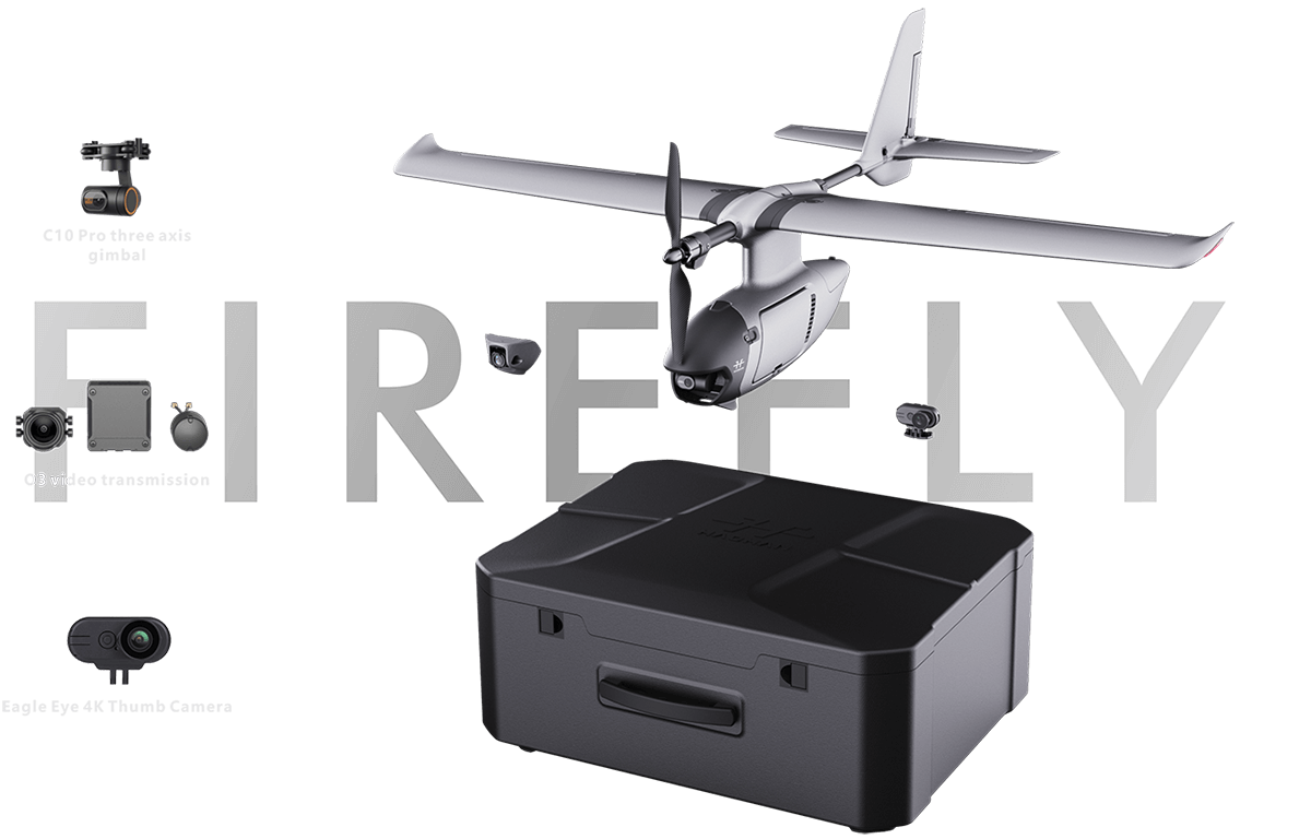 Features a 3-axis gimbal, 4K camera, and real-time video transmission.