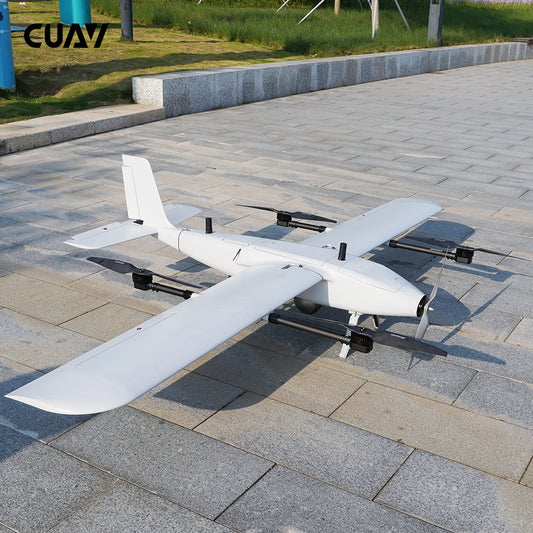 CUAV Raefly VT260 VTOL - Portée de 260 km Envergure de 2650 mm 210 minutes Charge utile de 2,5 kg UAV VTOL en fibre de carbone pour l'arpentage et la cartographie des drones d'avion à voilure fixe