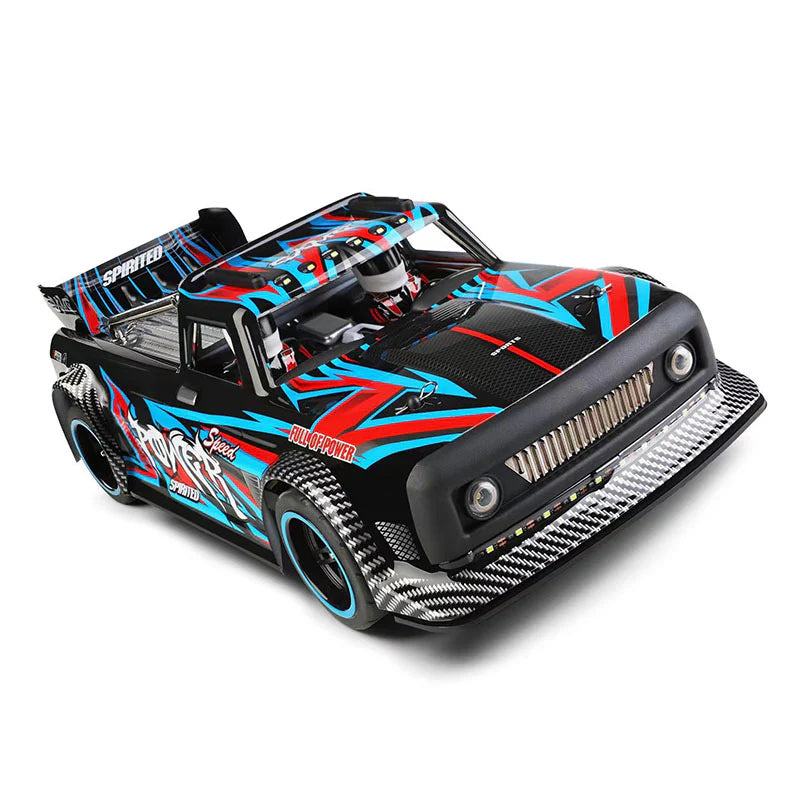 Wltoys 104072 1/10 4WD RC Drift Car 60KM/H High Speed Brushless Remote Control Car with Metal Chassis & LED Lights