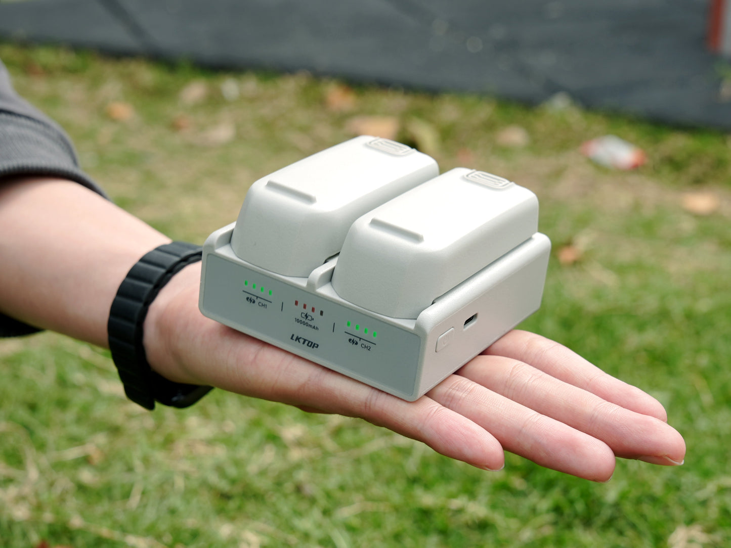 LKTOP Neo Smart Battery Charging Case 10000mAh for DJI Neo Batteries, 40W USB-C Input, App Control, 3-Slot Portable