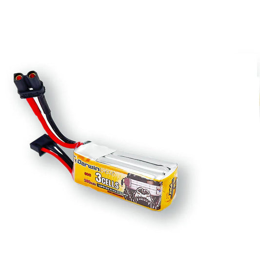 DarwinFPV 380mAh 3S 11.4V 60C LiPo FPV drone battery with XT30 plug and balance lead