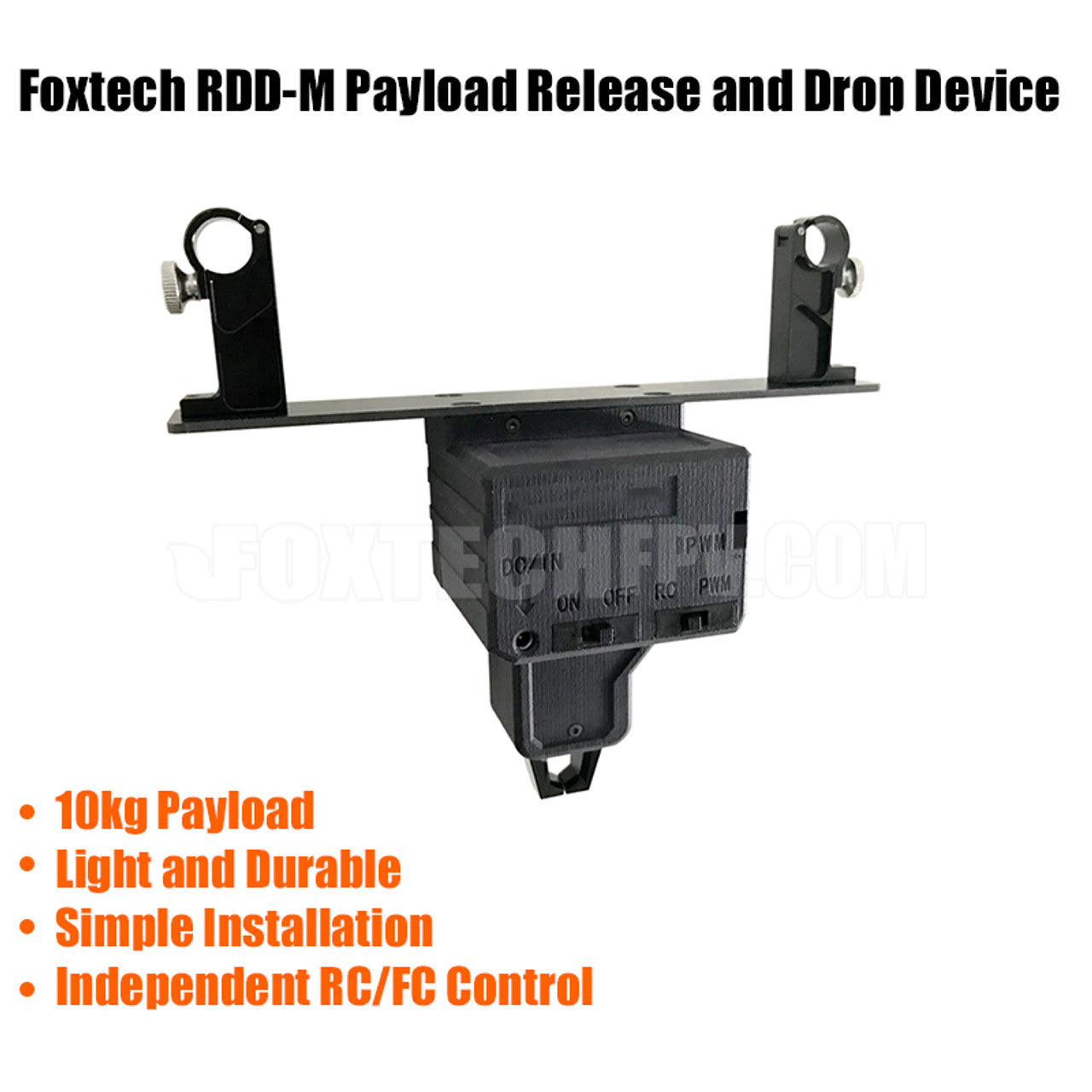 RDD-M 10KG Payload Release and Drop, Payload release and drop device for up to 10kg loads, with lightweight and durable design.