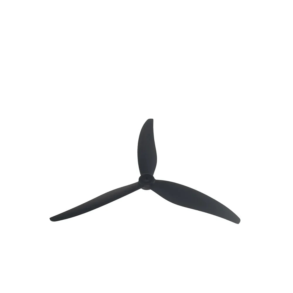 DarwinFPV 8040-3 glass fiber nylon 3-blade propeller, black, single prop on white background