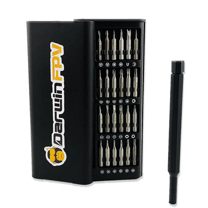 DarwinFPV 24-in-1 precision magnetic screwdriver bits kit, pocket case with 24 bits and driver handle